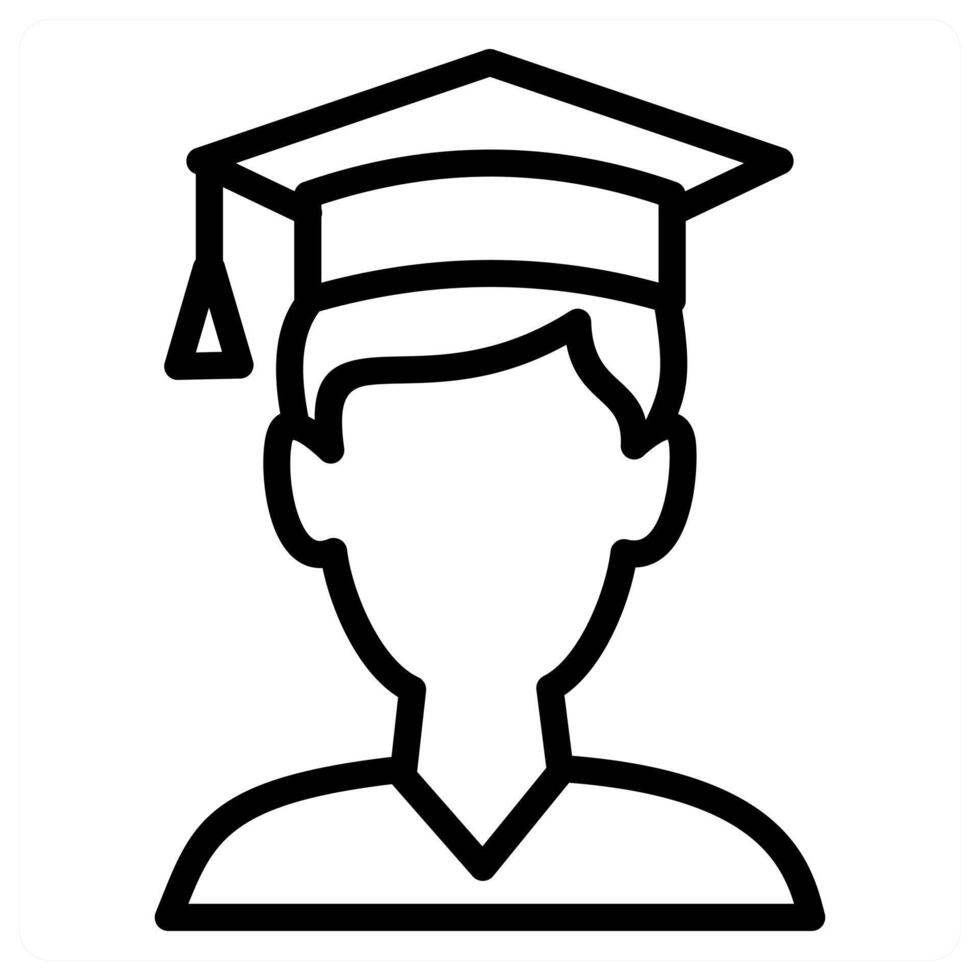 Graduate Boy and education icon concept vector