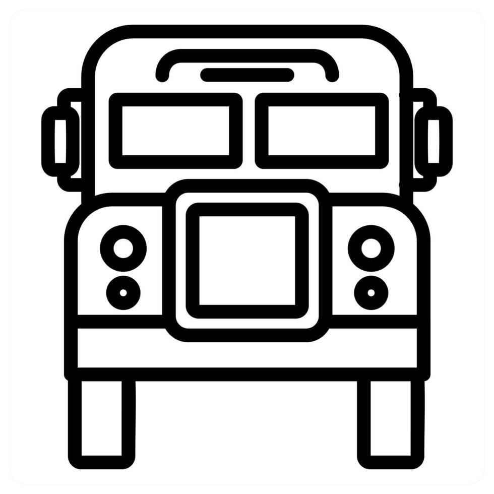 School Bus and vehicle icon concept vector