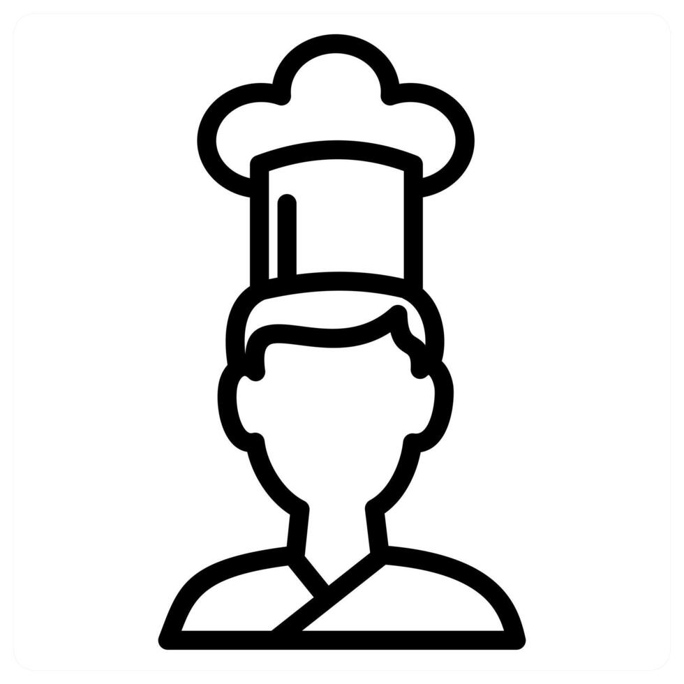 A chef icon on a white background vector