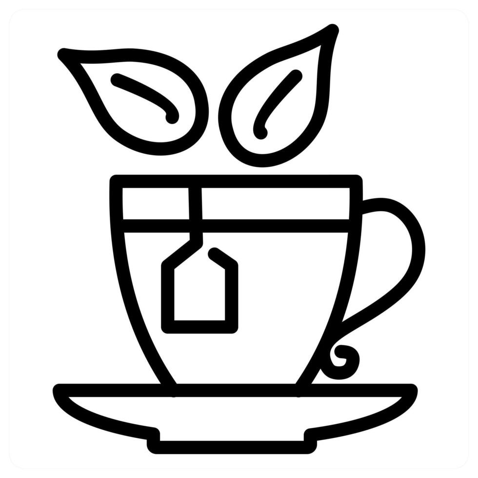 Tea and herbal icon concept vector