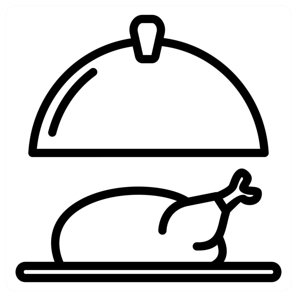 Fried Chicken and chiecken icon concept vector