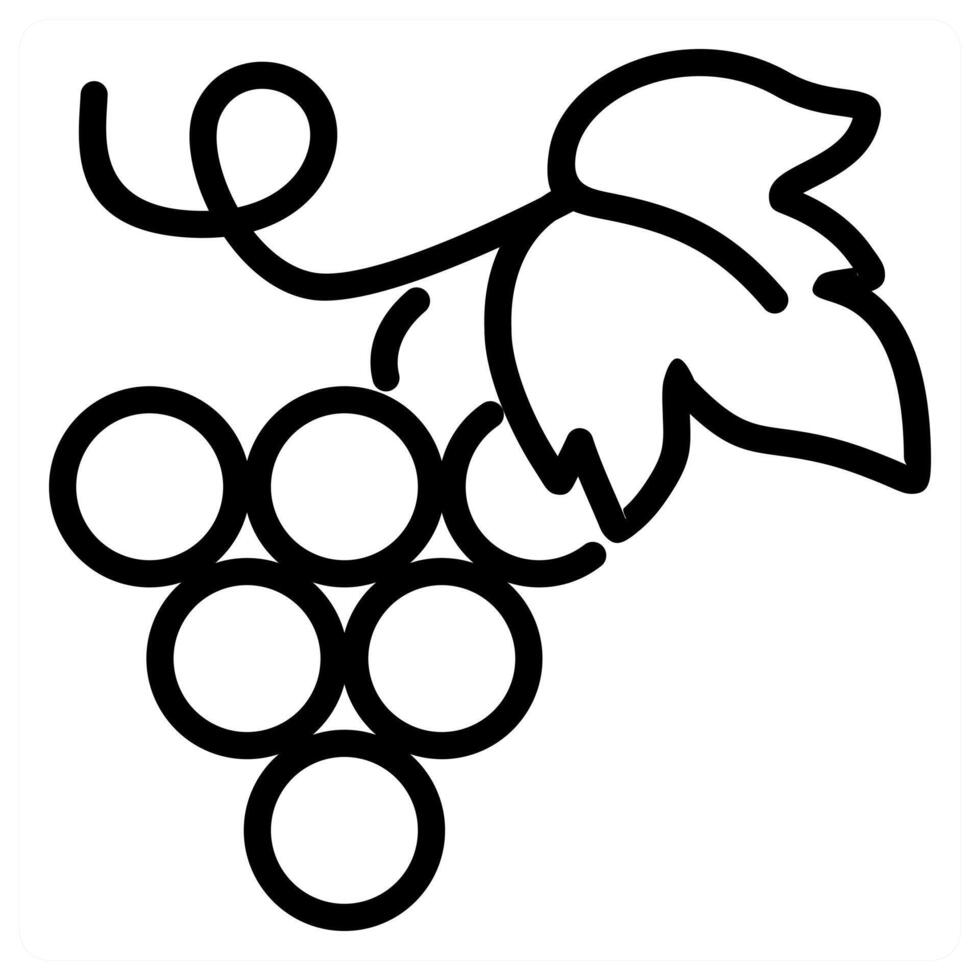 Grapes and fruit icon concept vector