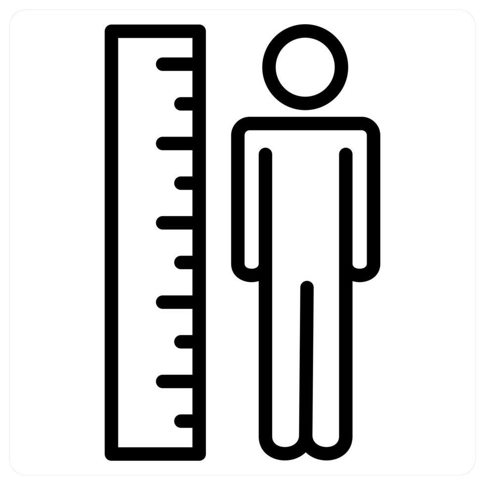 Height Measurement icon concept vector