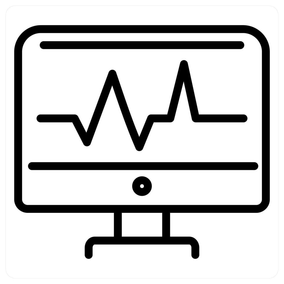 ECG Machine icon concept vector