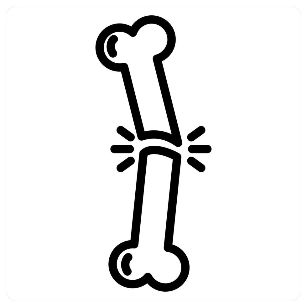 Cracked Bone icon concept vector