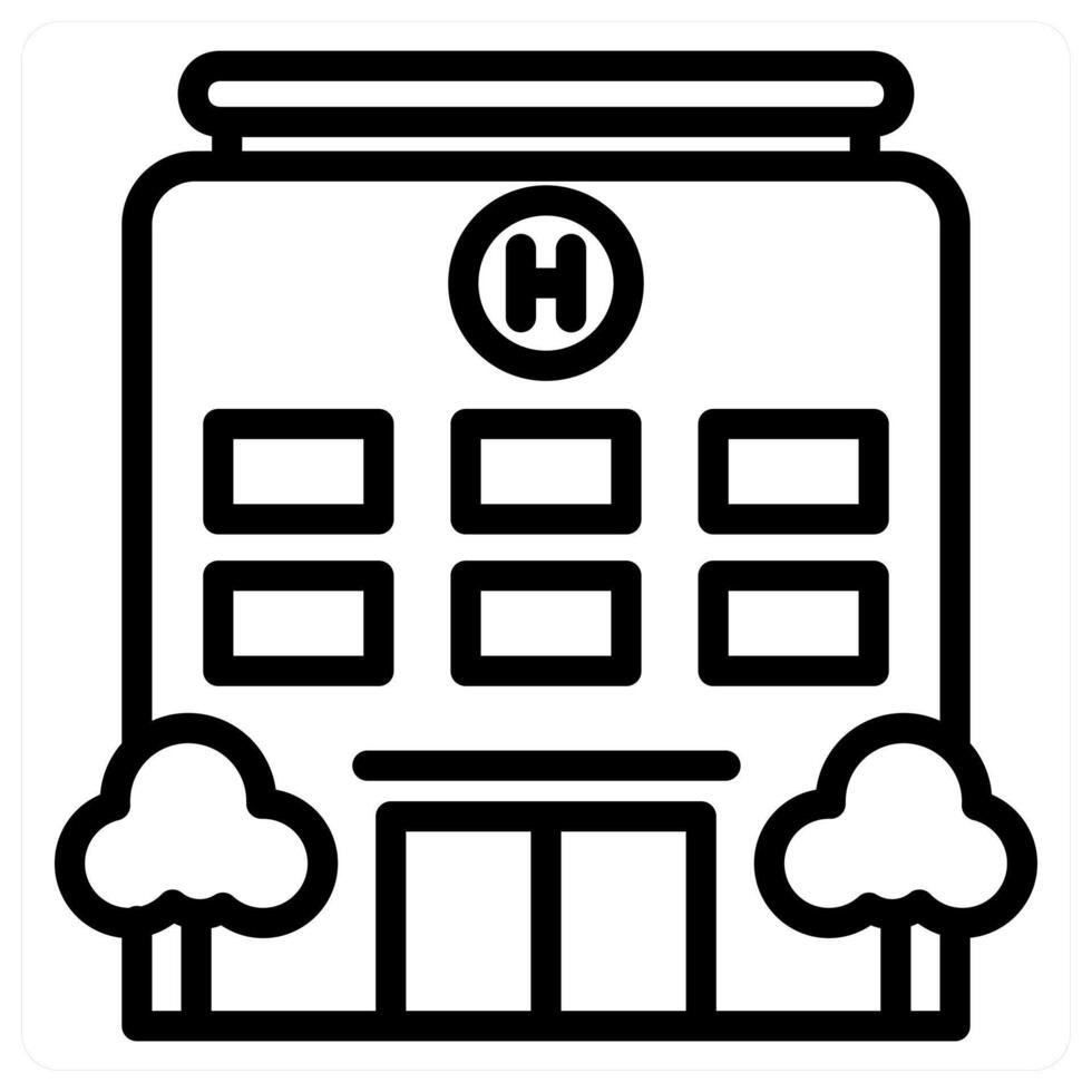 Hospital Building icon concept vector