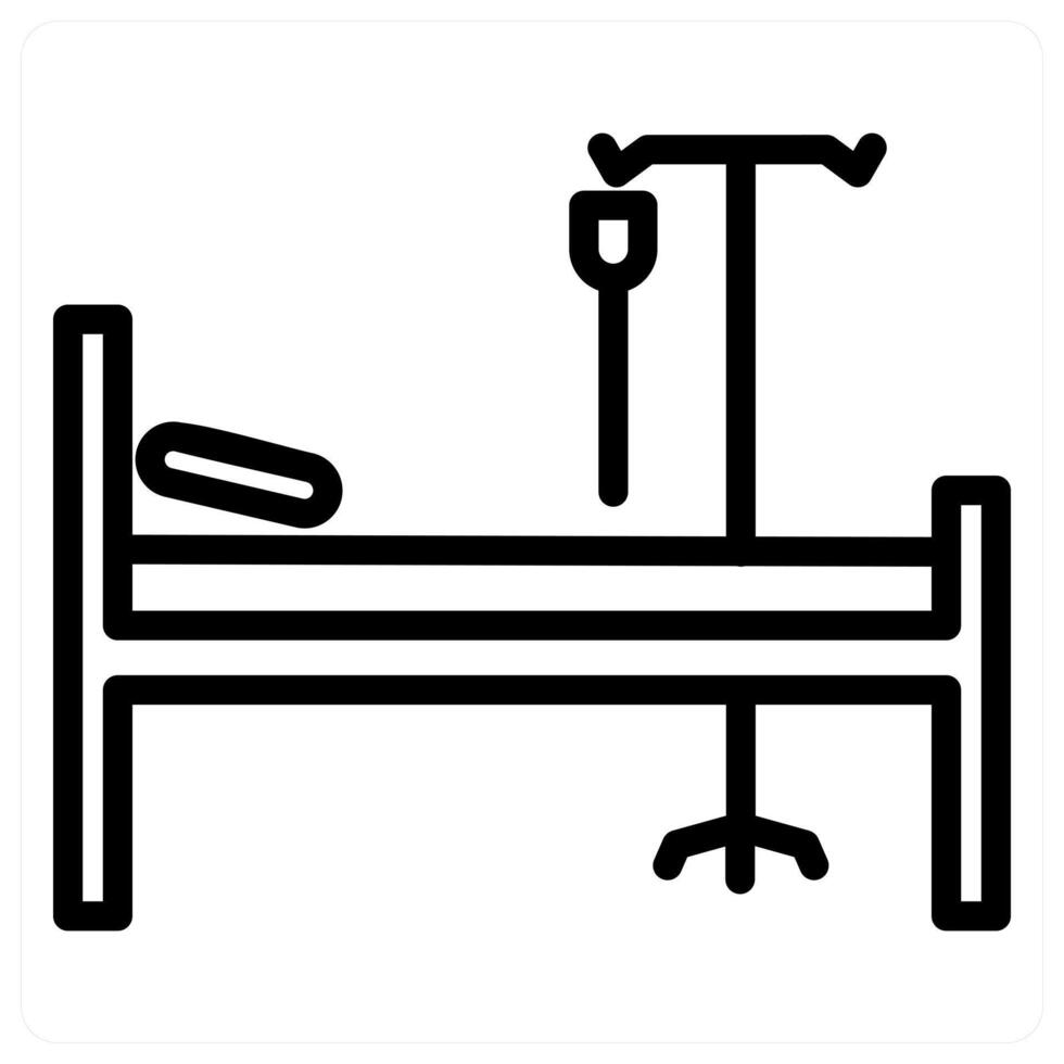 Hospital Bed icon concept vector