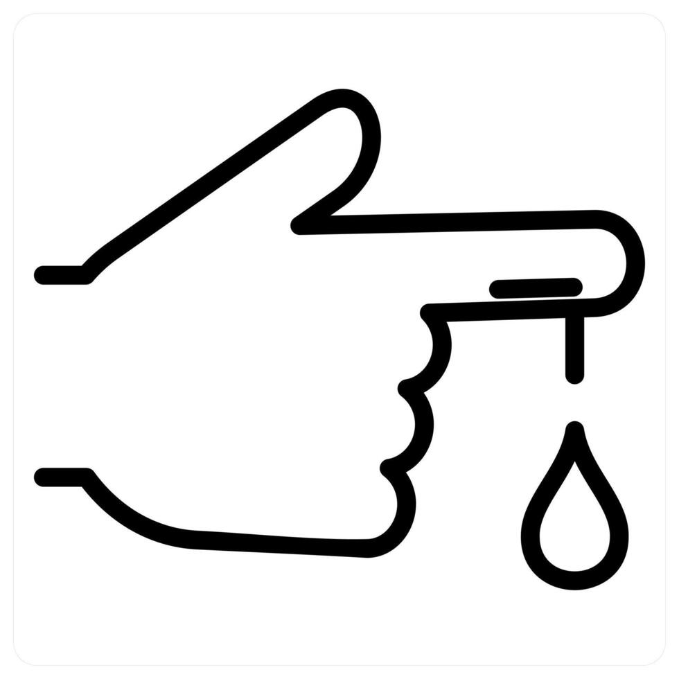 Hand Bleeding icon concept vector