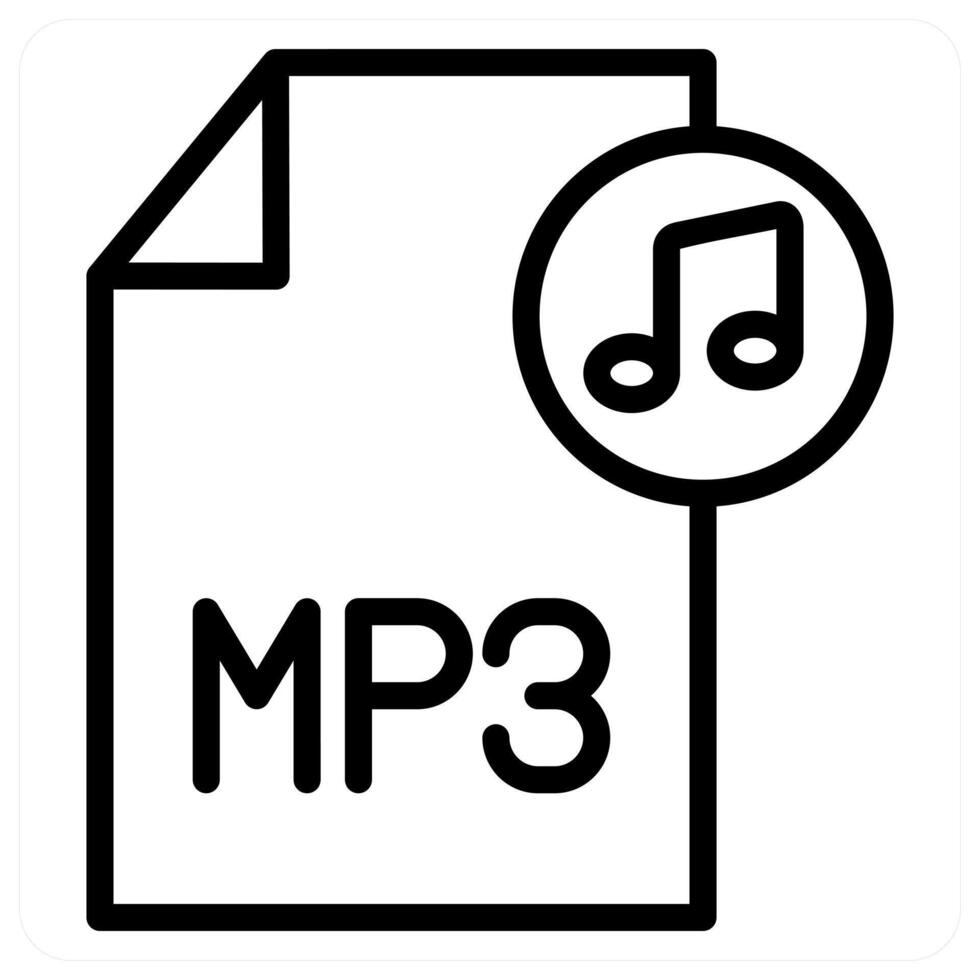 Mp3 File and music icon concept vector