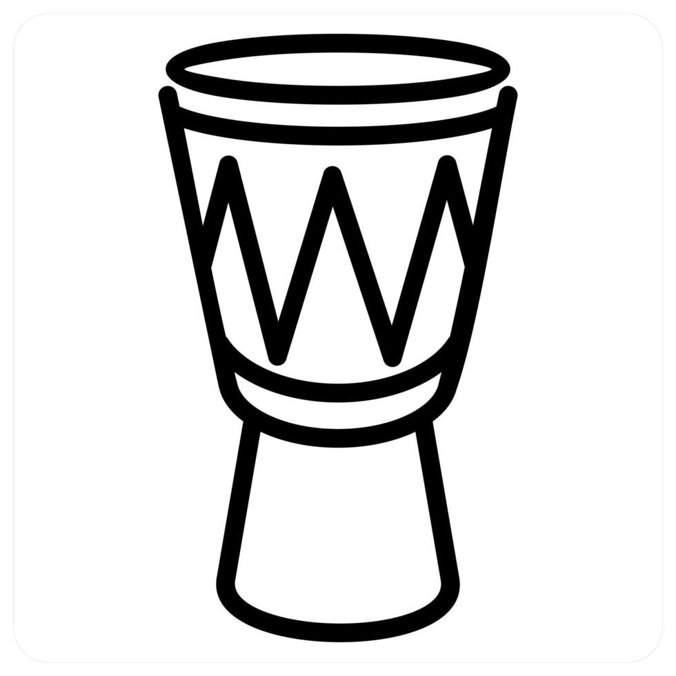 Ethnic Drum and music icon concept vector