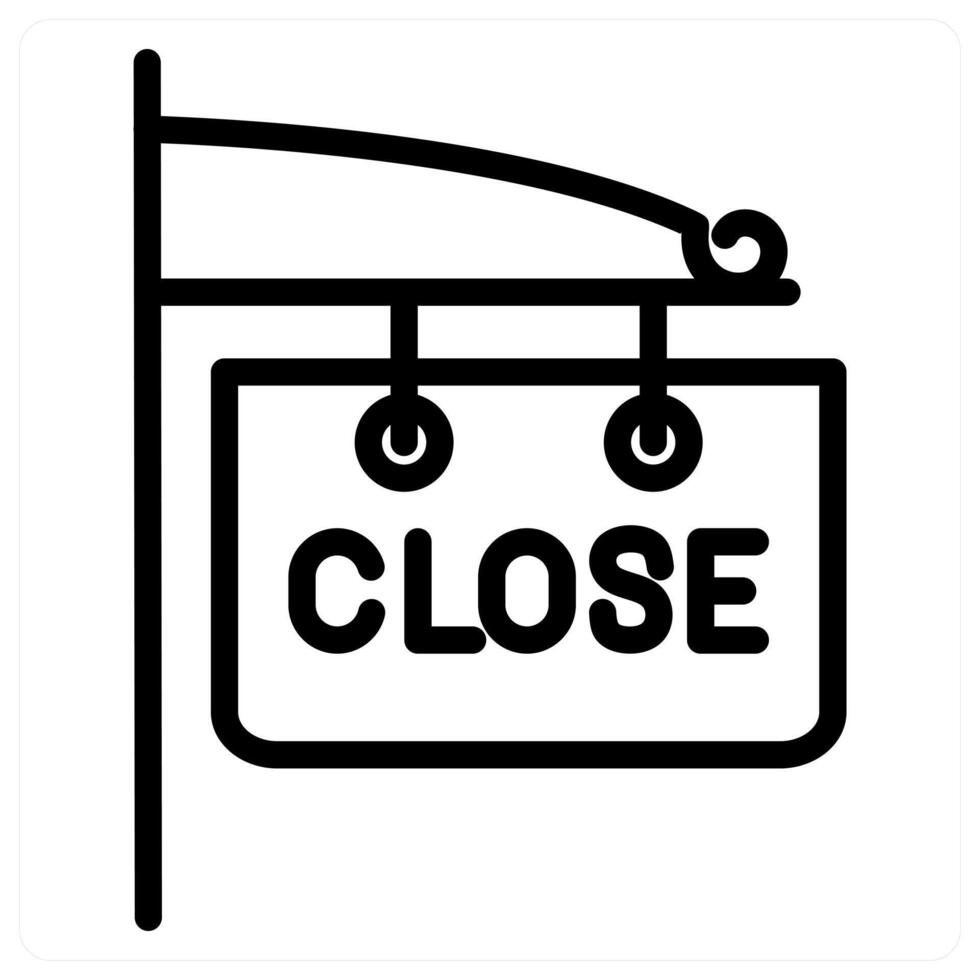 Close Sign Board icon concept vector