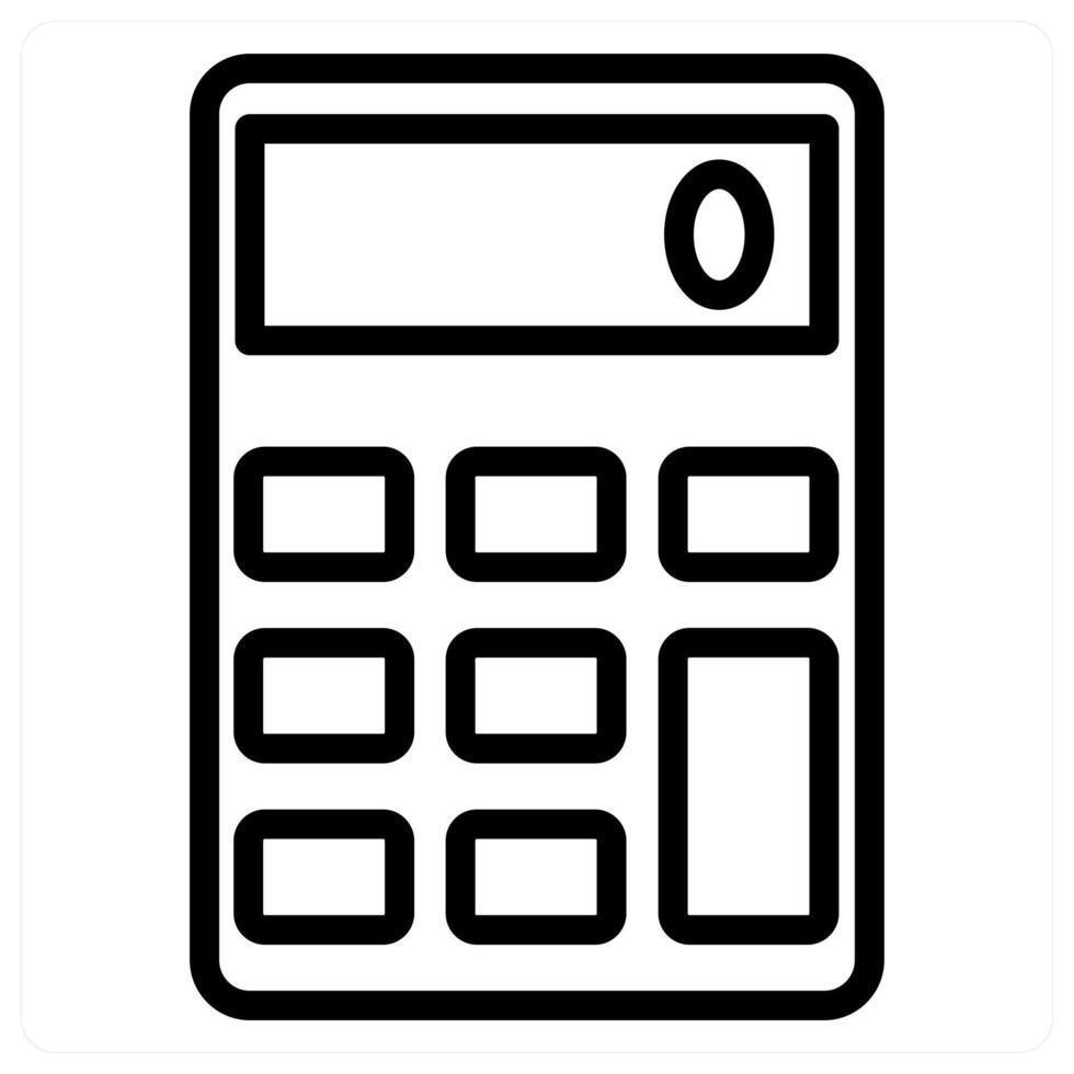 Calculator and account icon vector