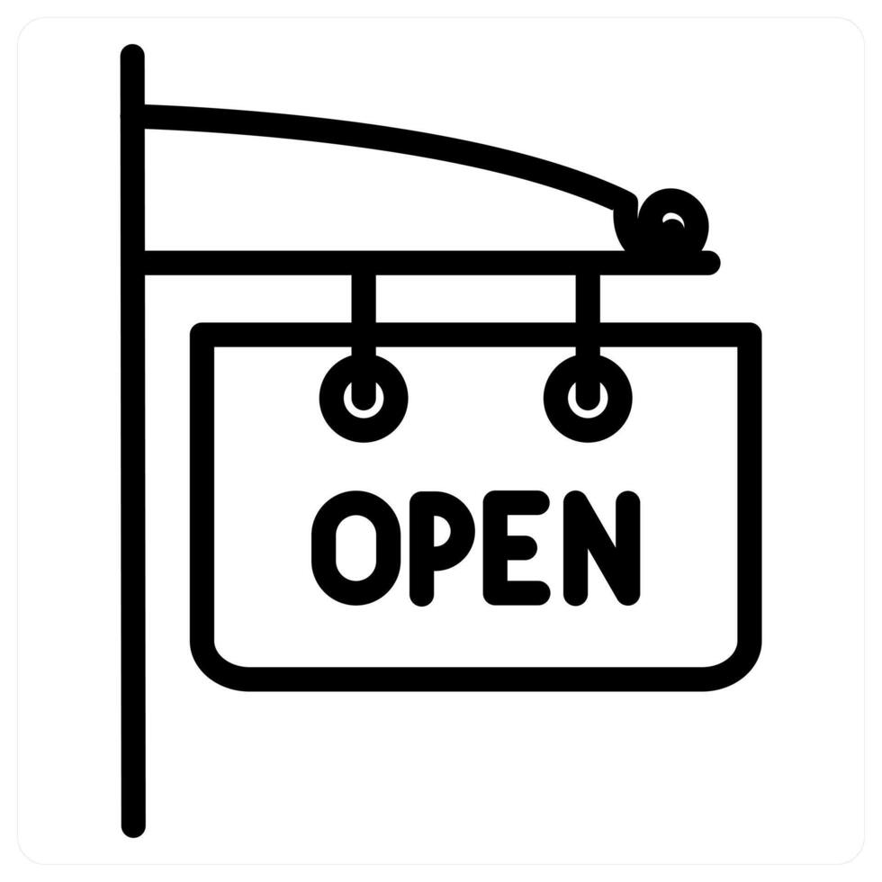 Open Sign Board icon concept vector