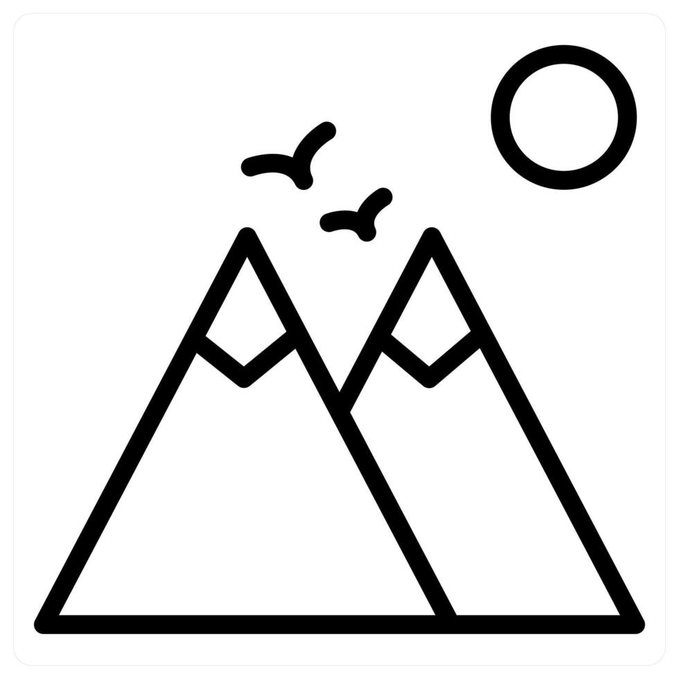 Mountains and peaks icon concept vector