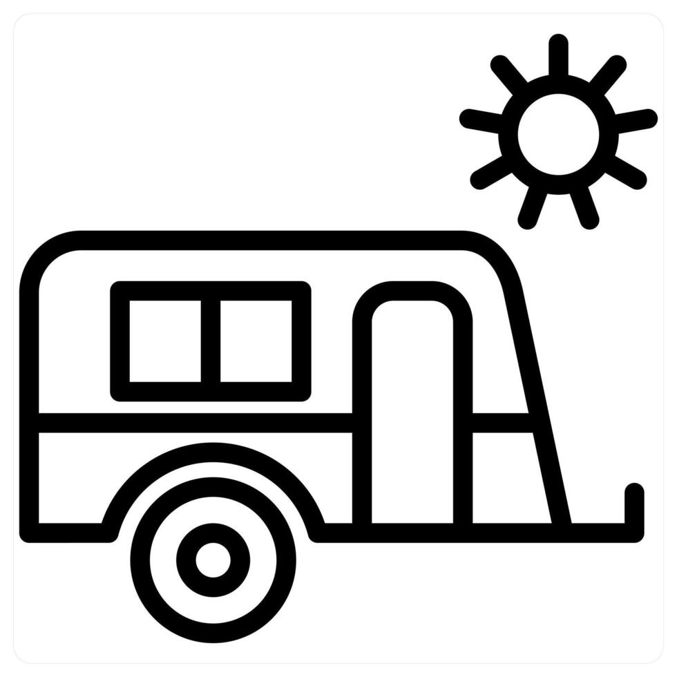 Mini Bus and transportation icon concept vector