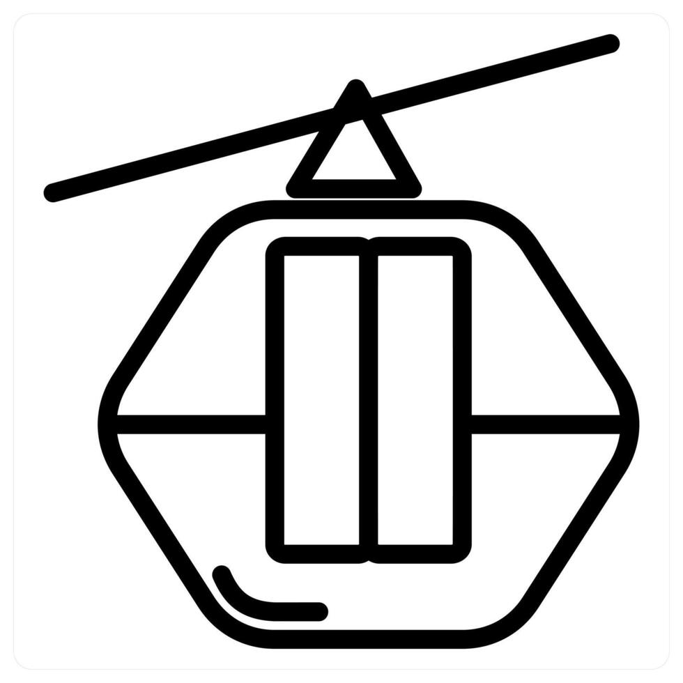 Cable Car and air icon concept vector