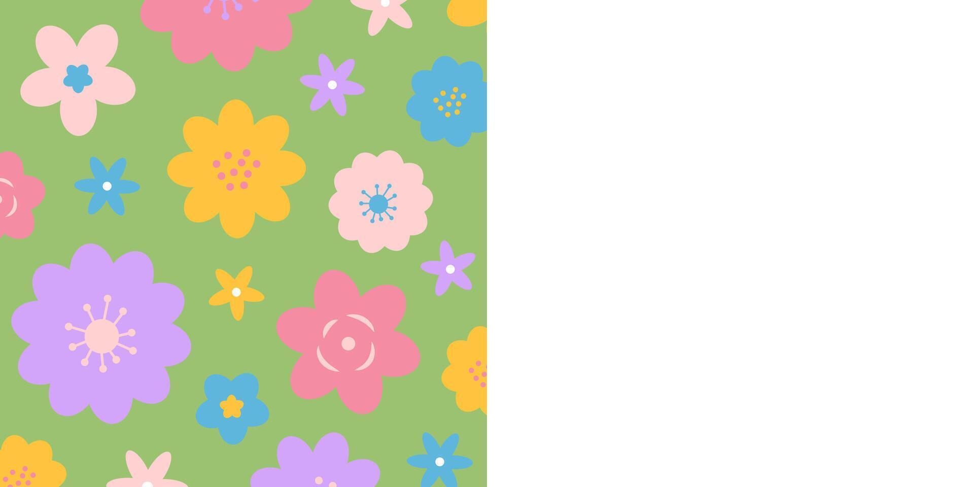 Easter Poster Horizontal Frame Border Background vector