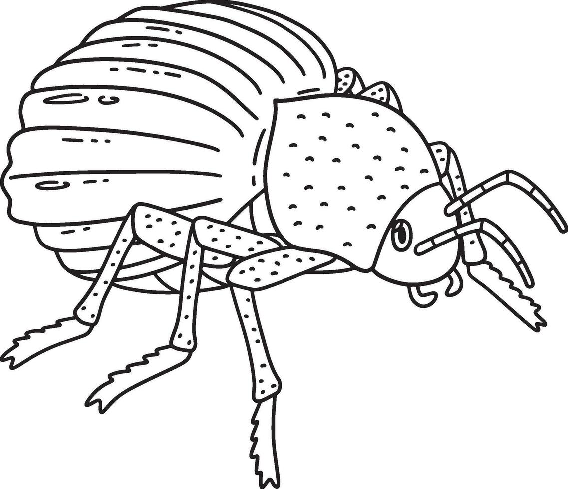Insect Toktokkies Animal Isolated Coloring Page vector