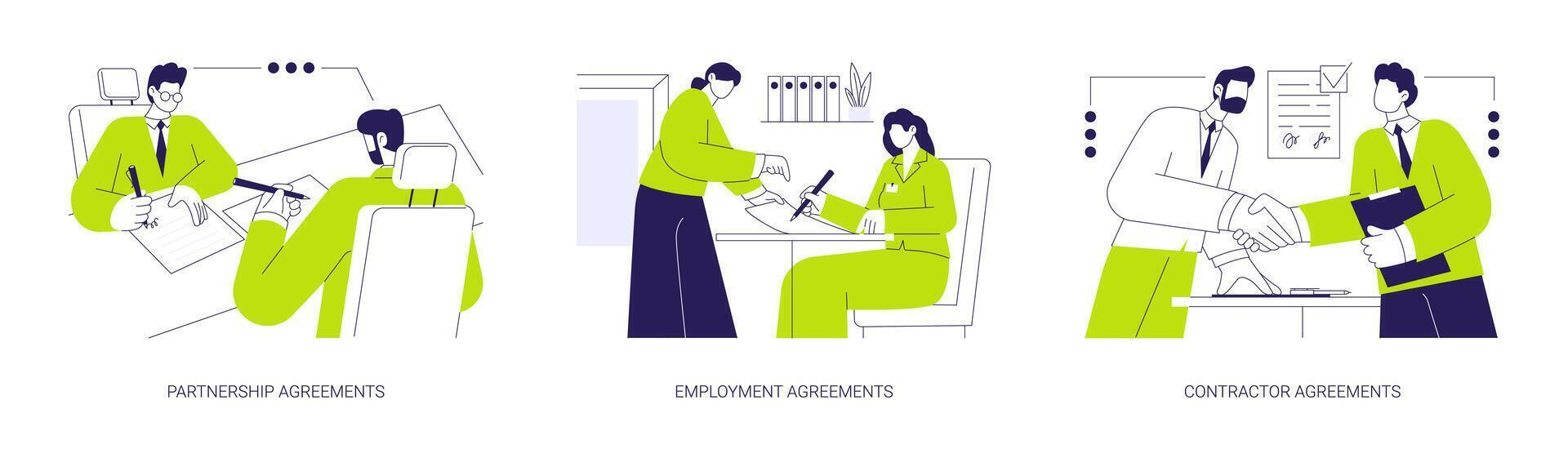 Company documentation abstract concept illustrations. vector
