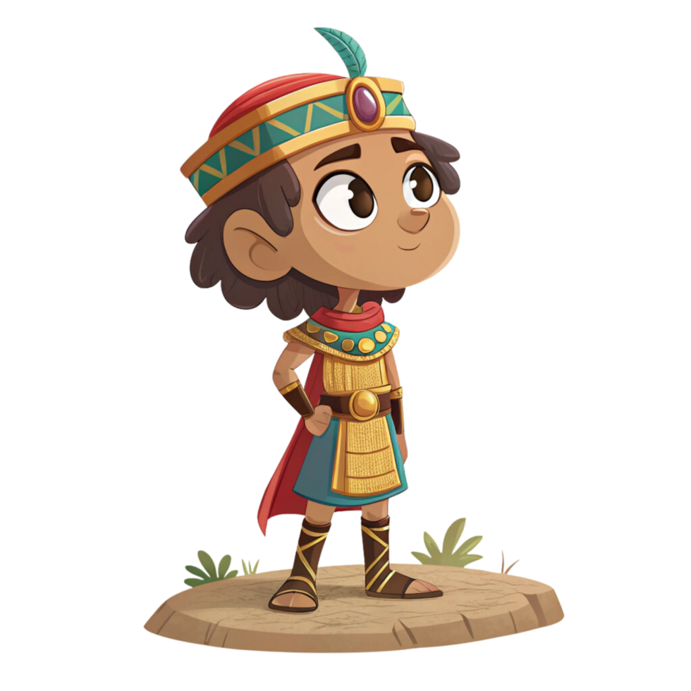 cartoon of a boy in a garment isolated on transparent background png