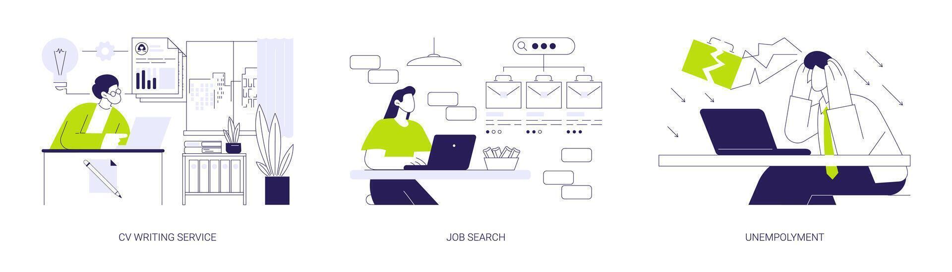 Headhunting agency abstract concept illustrations. vector