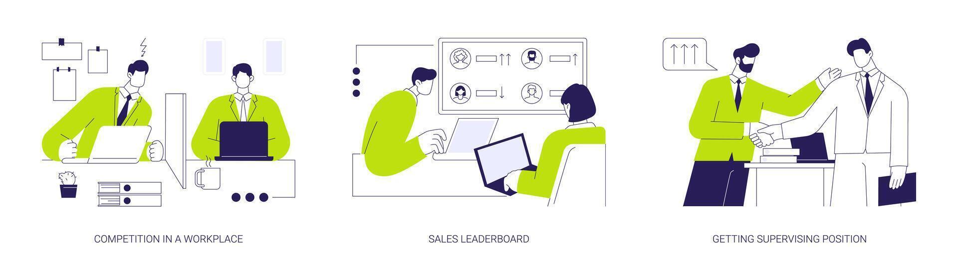 Career promotion abstract concept illustrations. vector