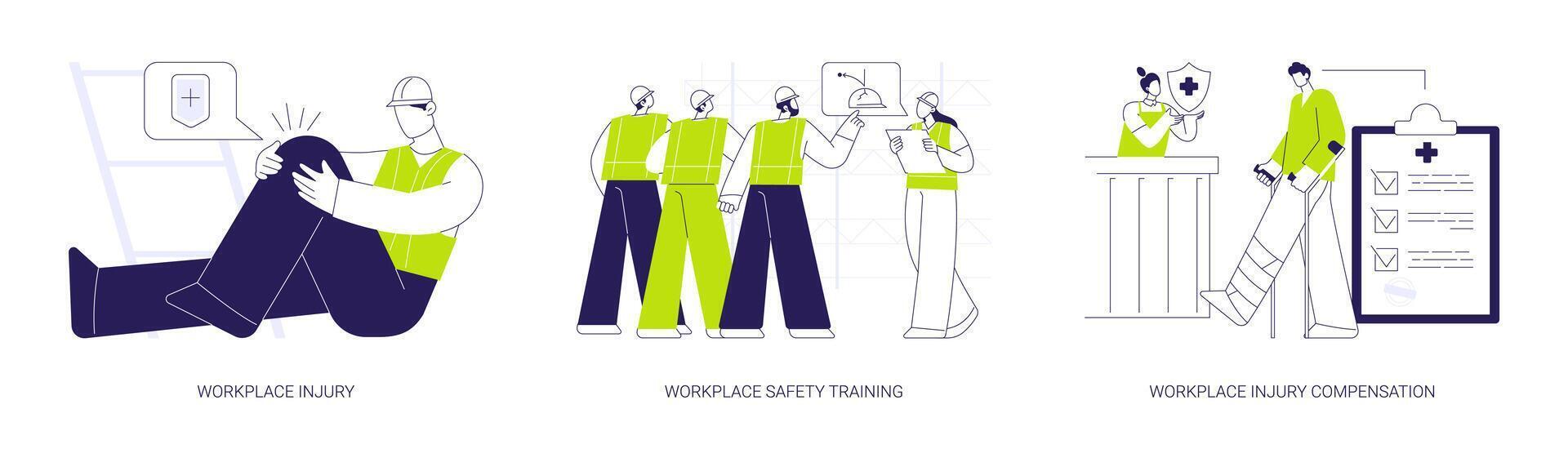 Occupational health abstract concept illustrations. vector