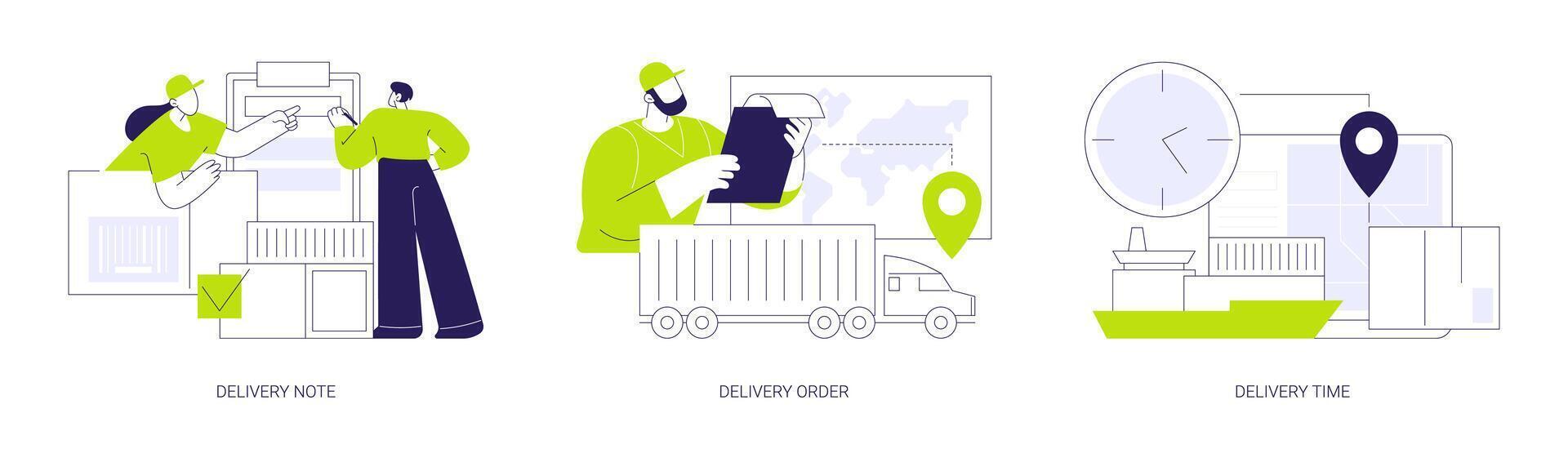 Third-party logistics abstract concept illustrations. vector