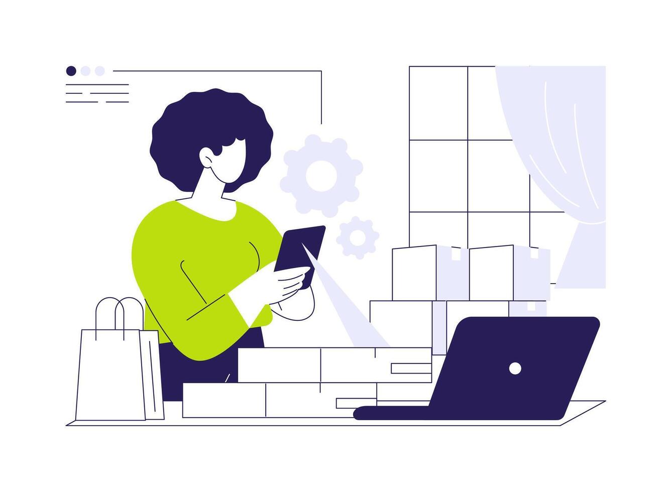 Product shipping abstract concept illustration. vector