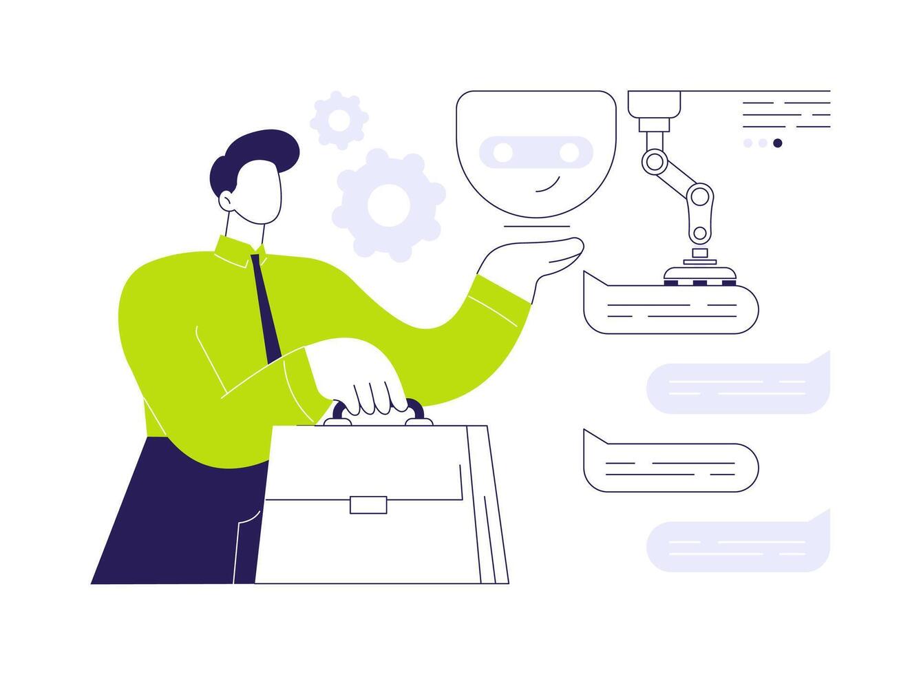 Virtual Assistant abstract concept illustration. vector