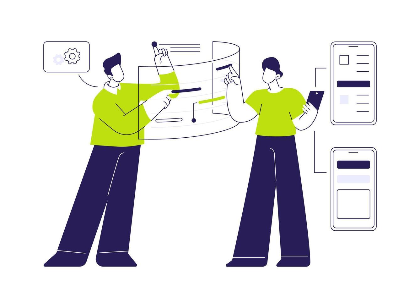 Beta testing abstract concept illustration. vector