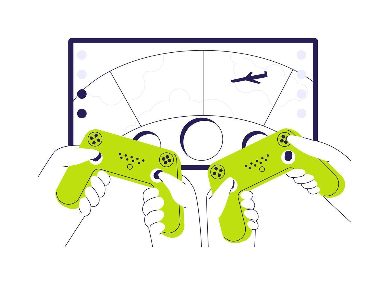 Console gaming abstract concept illustration. vector