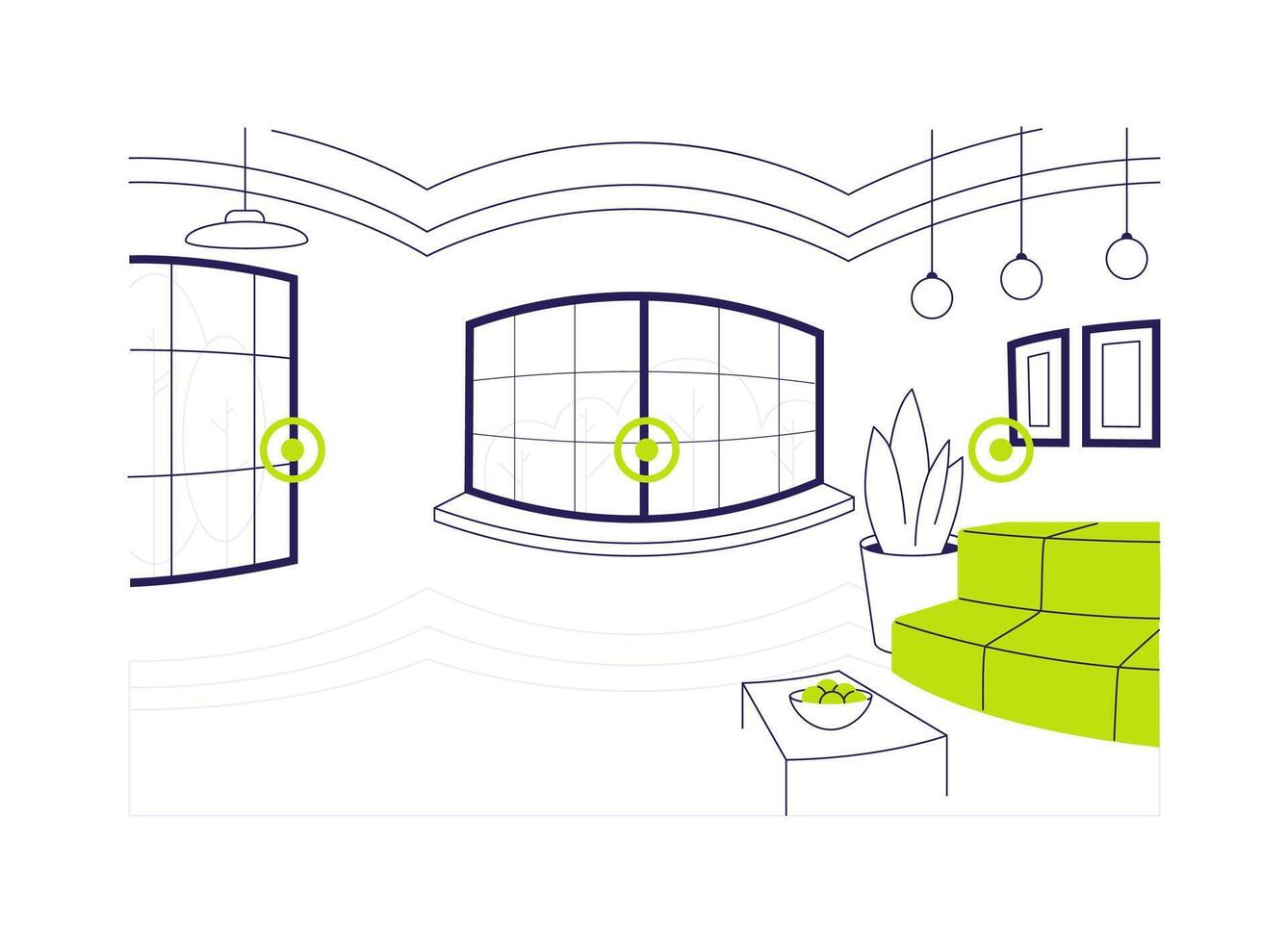Virtual tour abstract concept illustration. vector