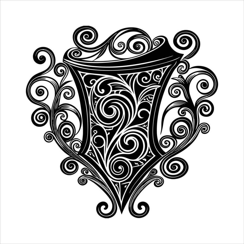 Bridal scrollwork illustration vector
