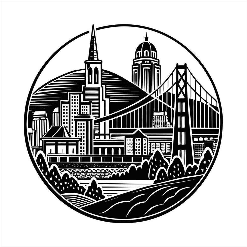 Golden Gate Bridge vector