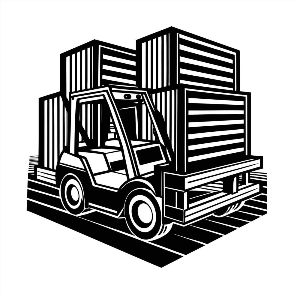 Managing Forklift Fleet for Efficiency vector