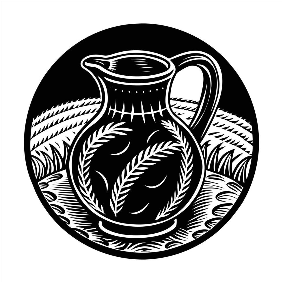 Modern Pitcher Illustration vector