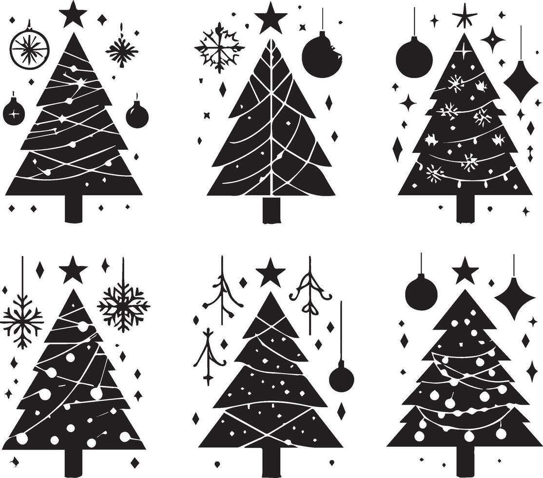 Collections of Christmas tree vector