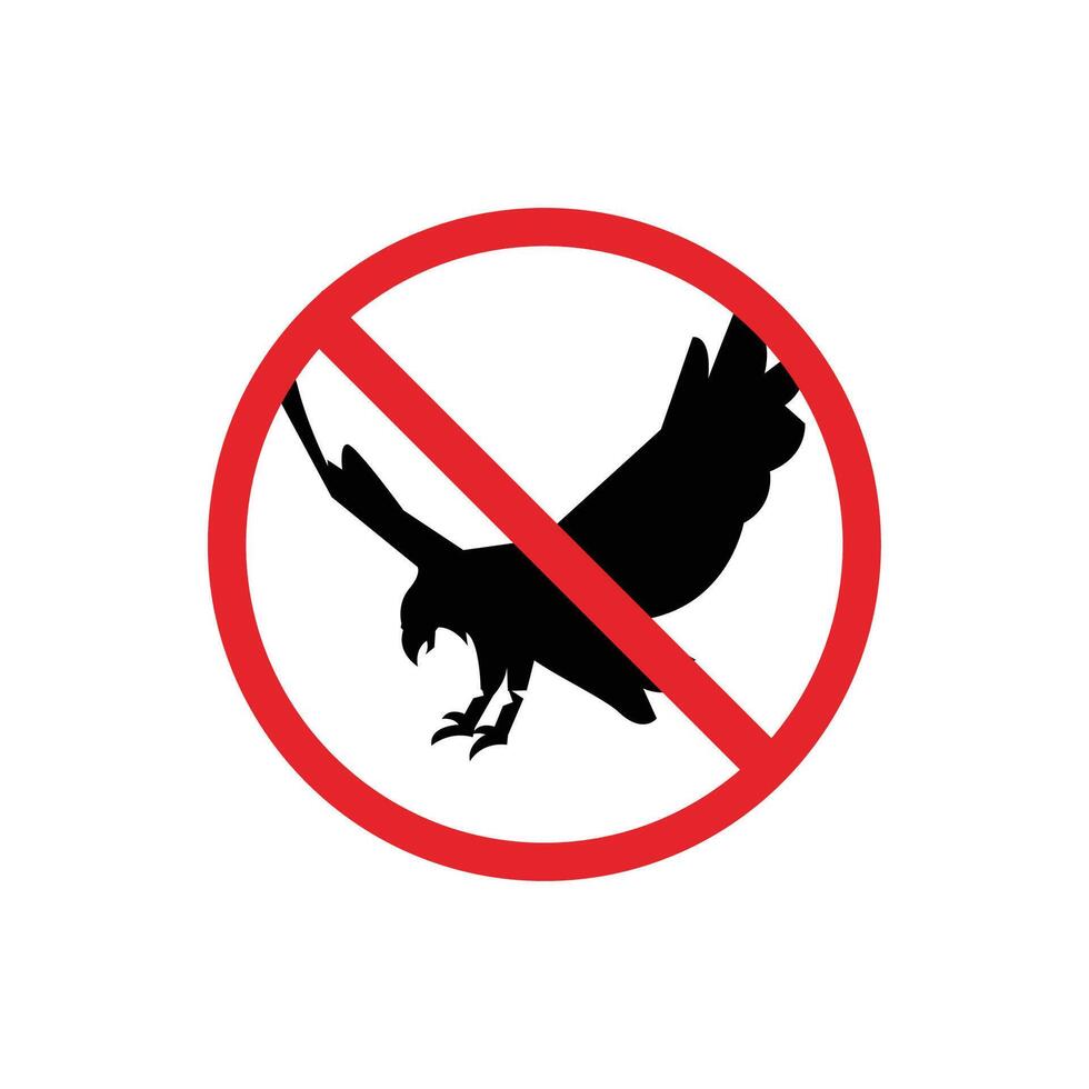 prohibited and dangerous signs. buzzards danger. it is forbidden to bring buzzards vector