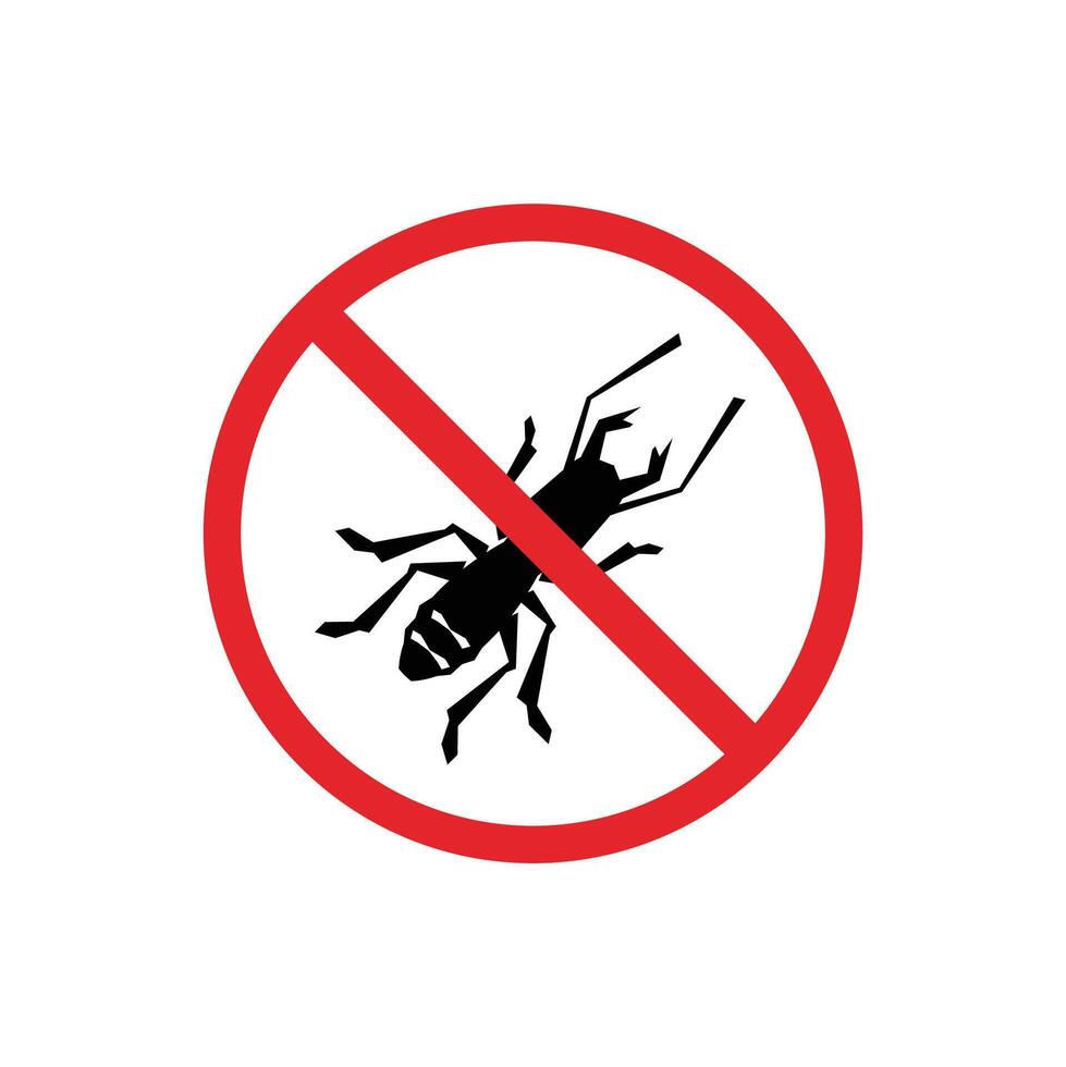 prohibited and dangerous signs. termite danger. it is forbidden to bring termite vector