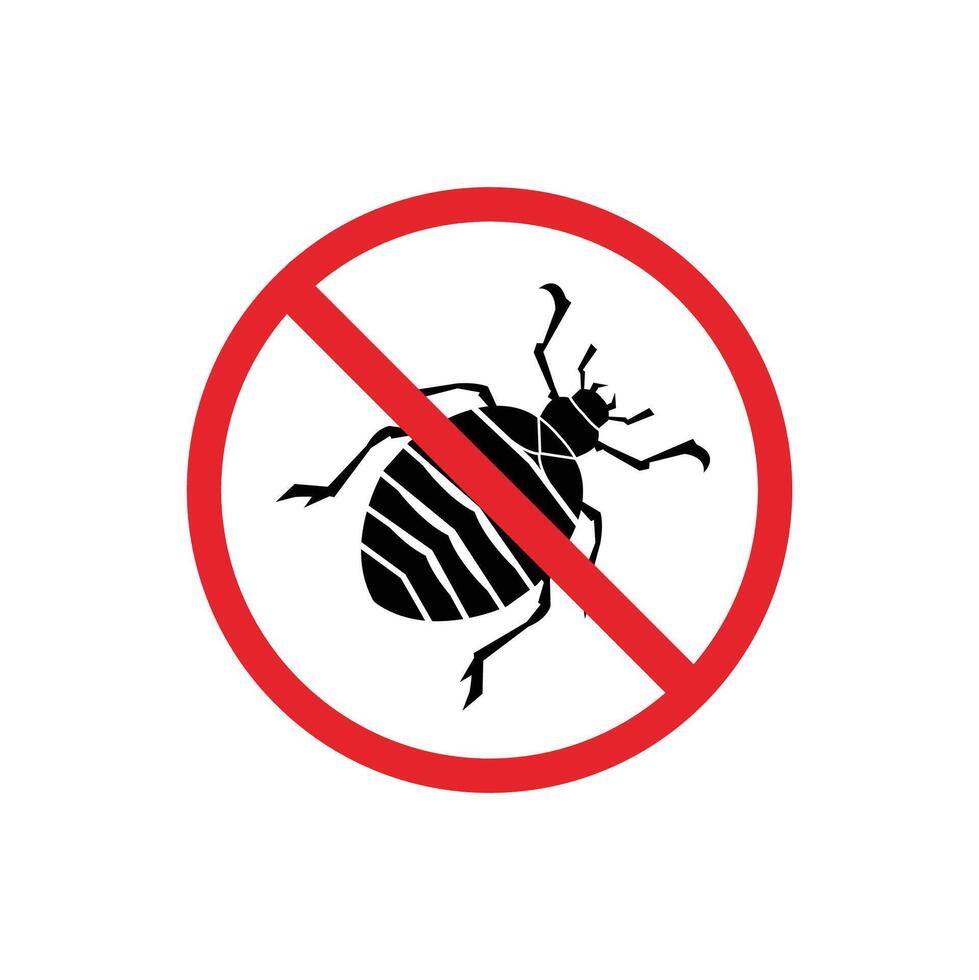 prohibited and dangerous signs. bed bug danger. it is forbidden to bring bed bug vector