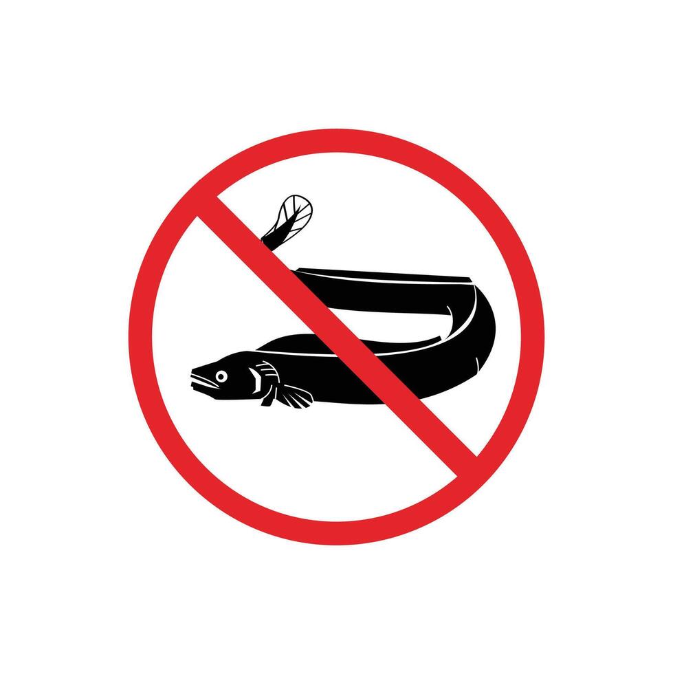 prohibited and dangerous signs. moray danger. it is forbidden to bring moray vector