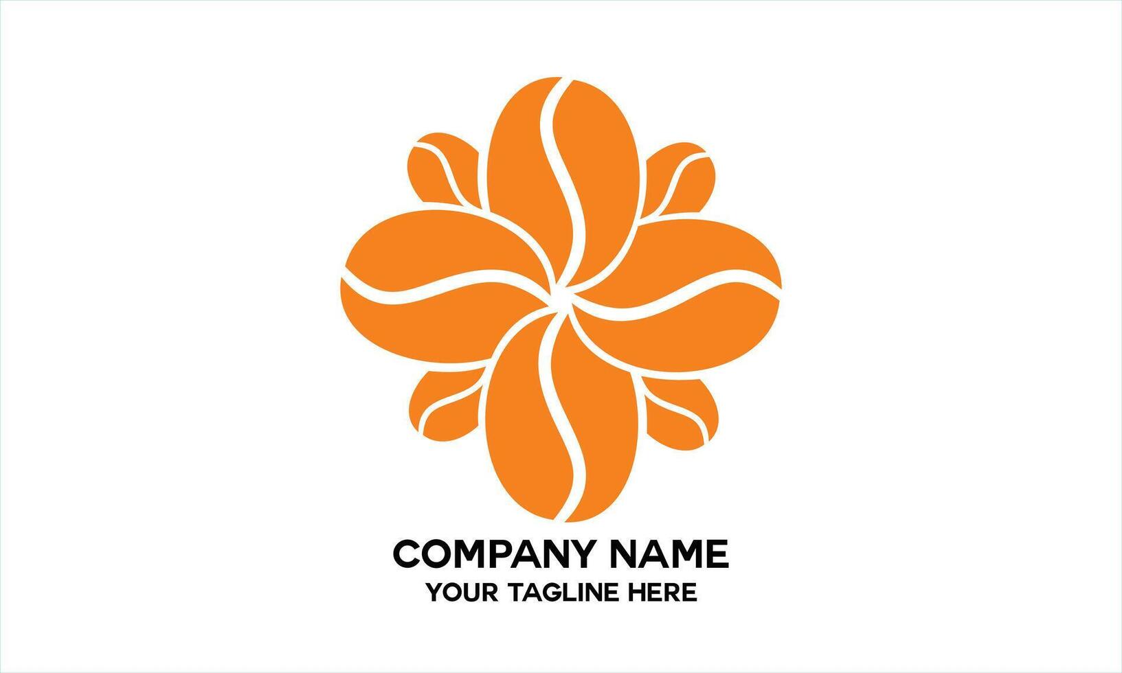 flower shaped coffee beans vector