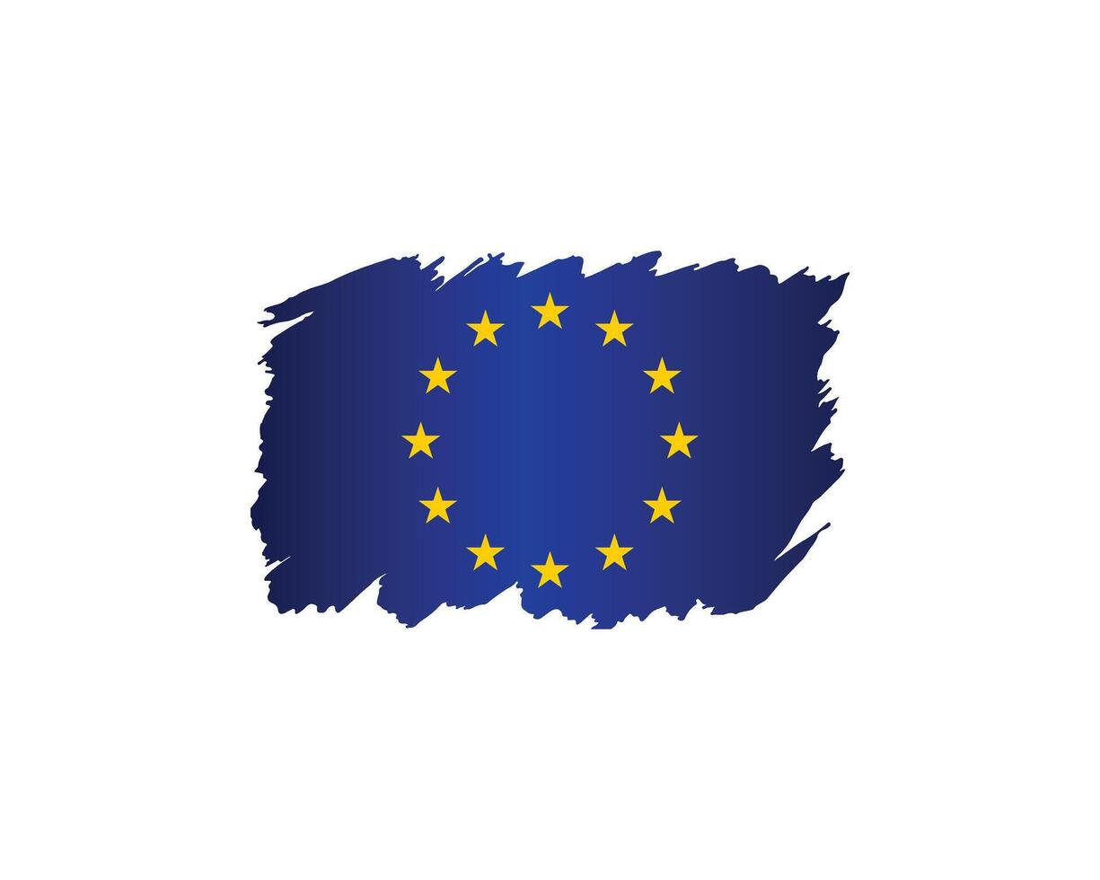 european union flag on a white background vector