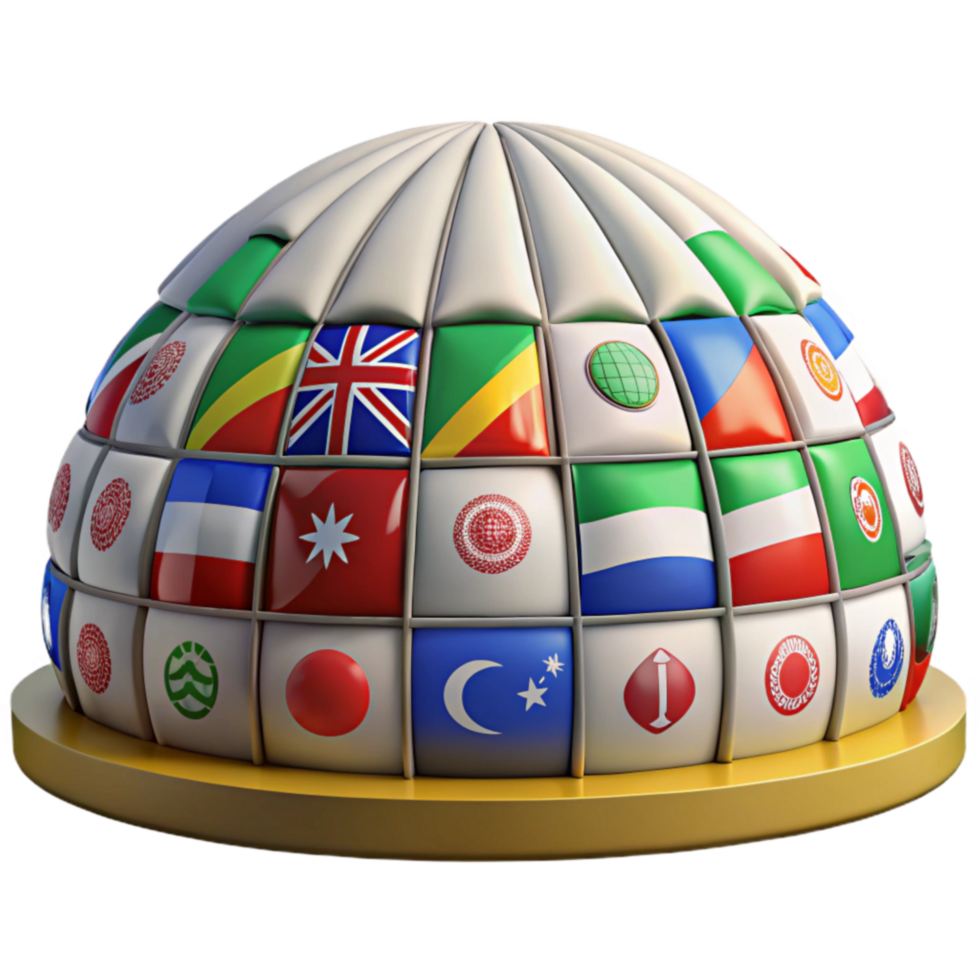 Global Unity International Flags Dome png