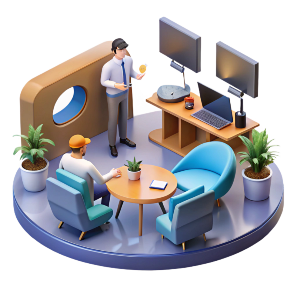 Modern Office Meeting Collaboration Technology png