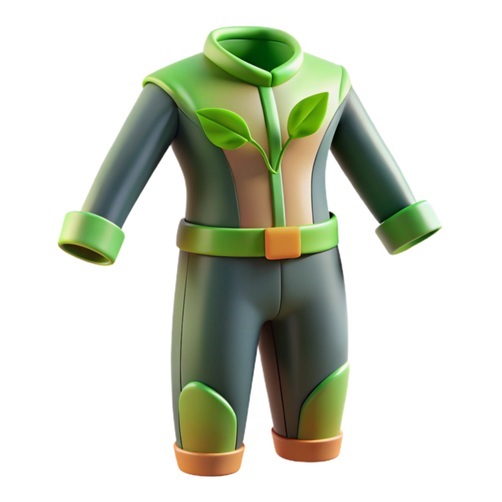 Eco-Friendly Jumpsuit Sustainable 3D Render png
