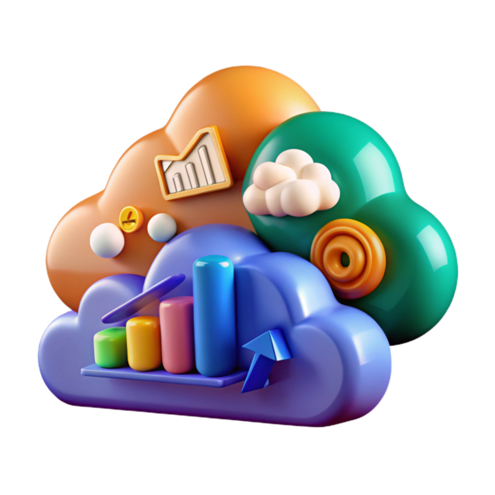 Cloud Computing Data Analysis Growth Visualization png
