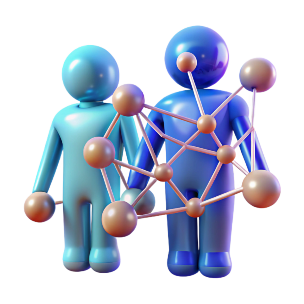Interconnection Human Network Collaboration png