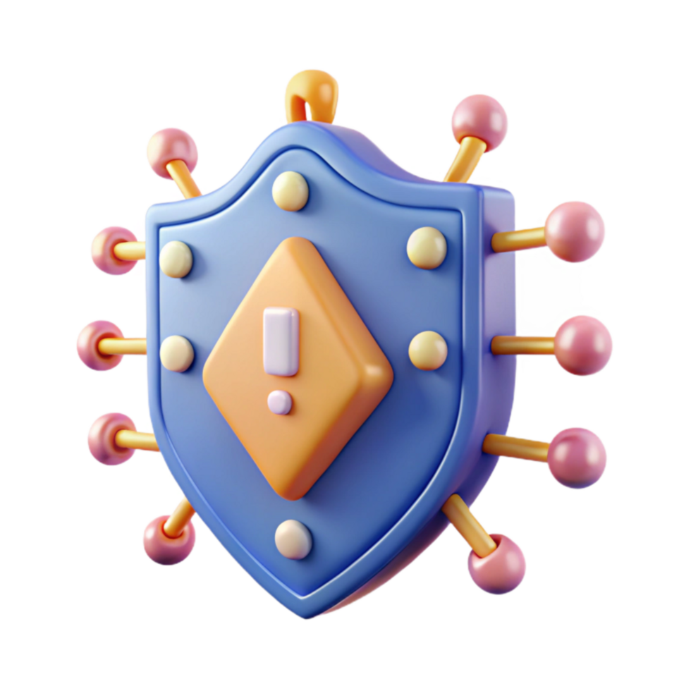 Alert System Security Shield with Warning Indicator png
